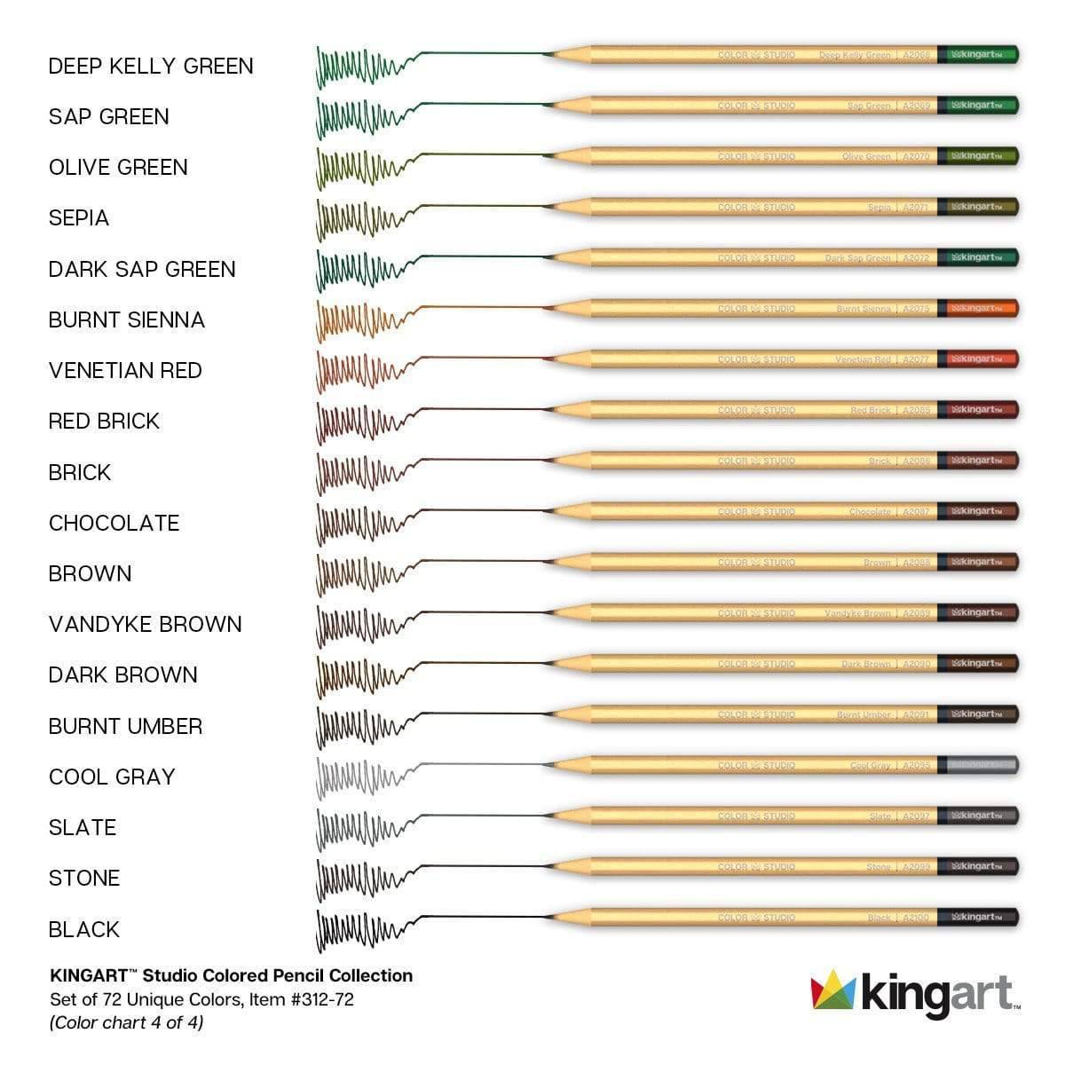 Colored Pencils 72 Colors from KINGART