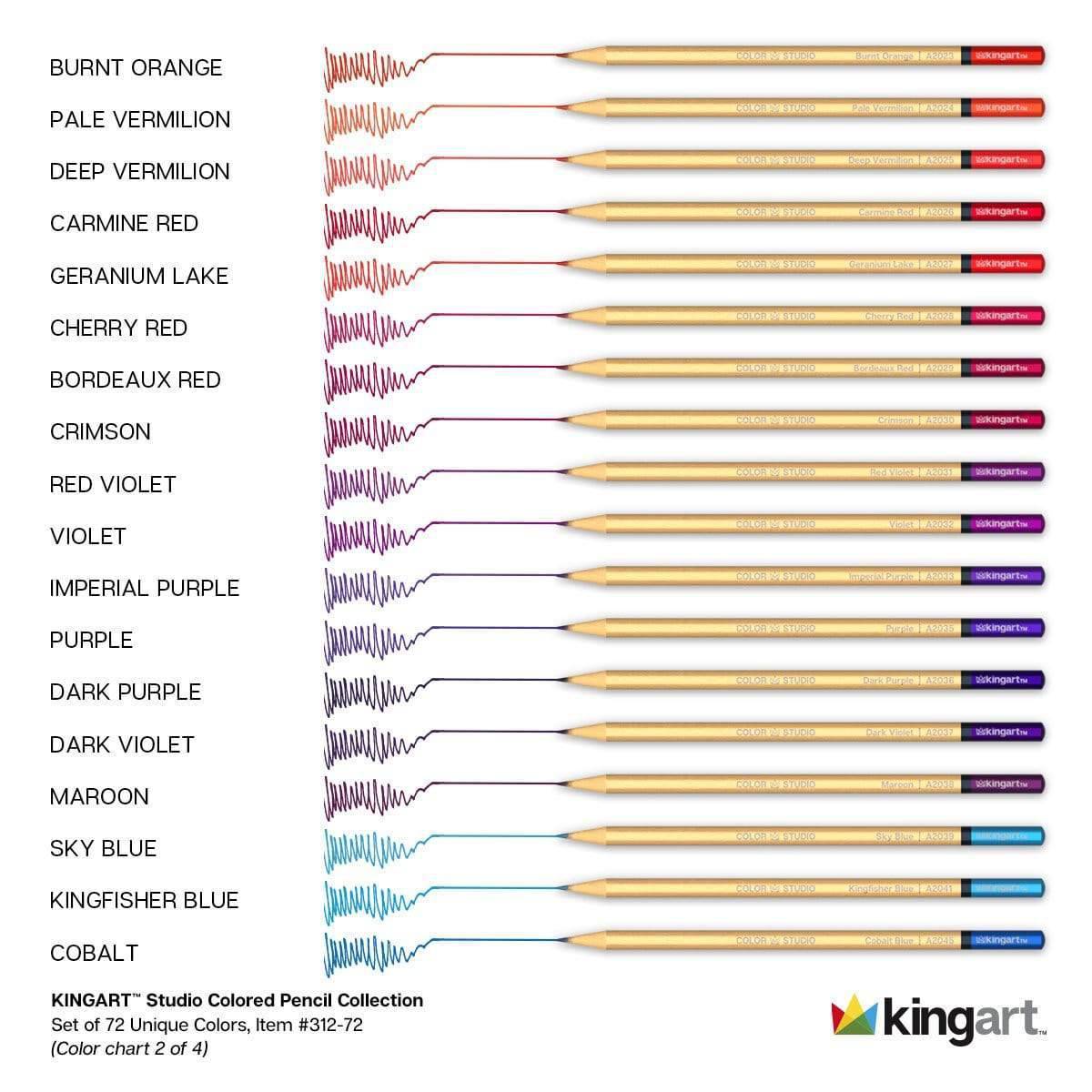 Colored Pencils 72 Colors from KINGART