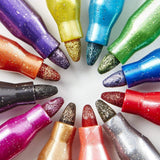 Glitter Markers 12 Colors from KINGART