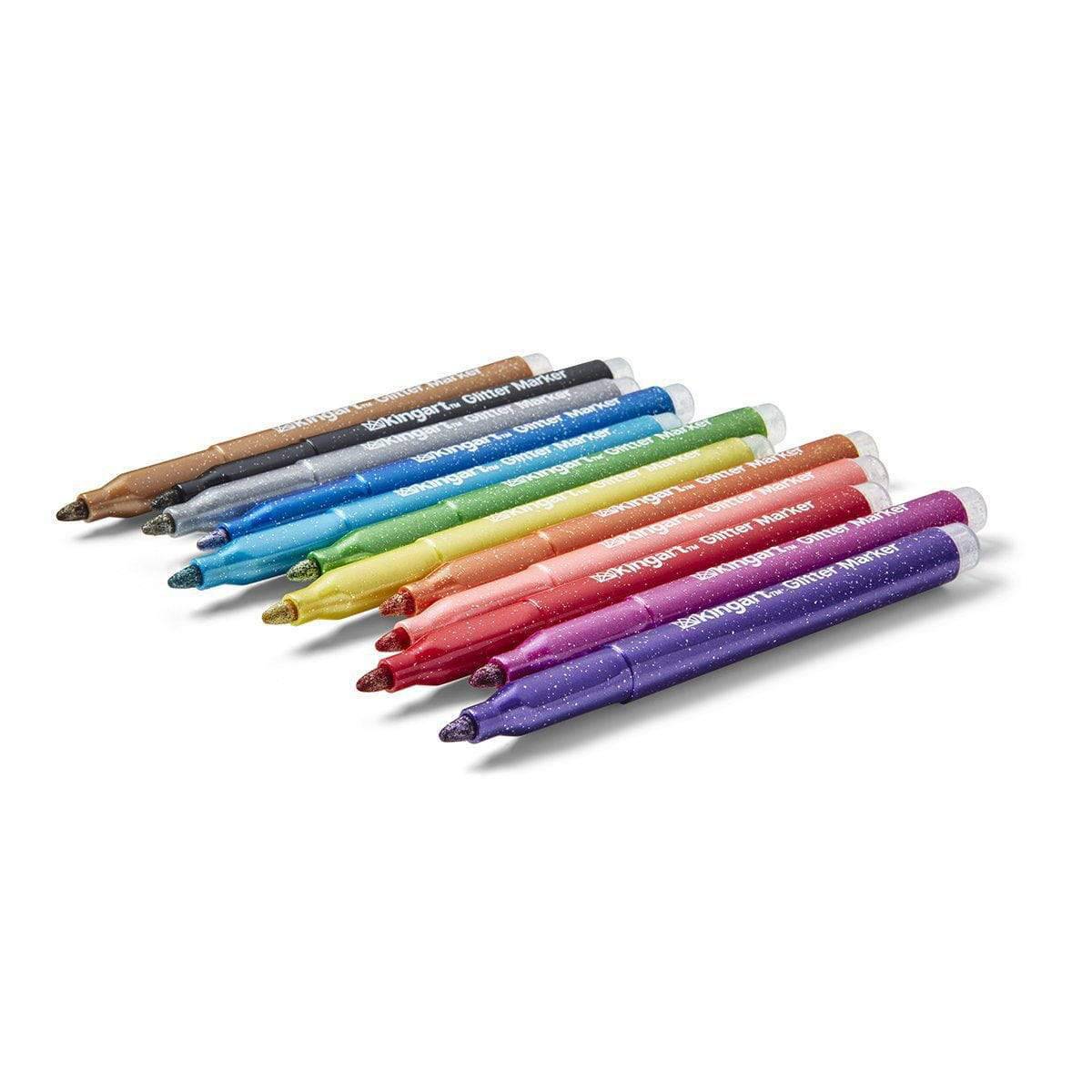 Glitter Markers 12 Colors from KINGART