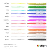 Glitter Markers 12 Colors from KINGART