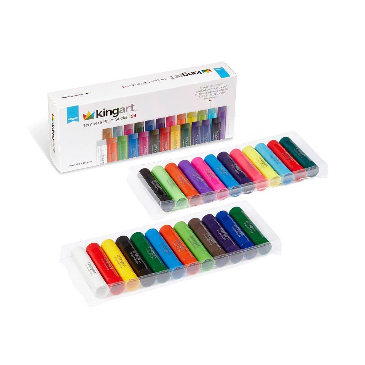 Tempera Paint Sticks, 24 Colors from KINGART