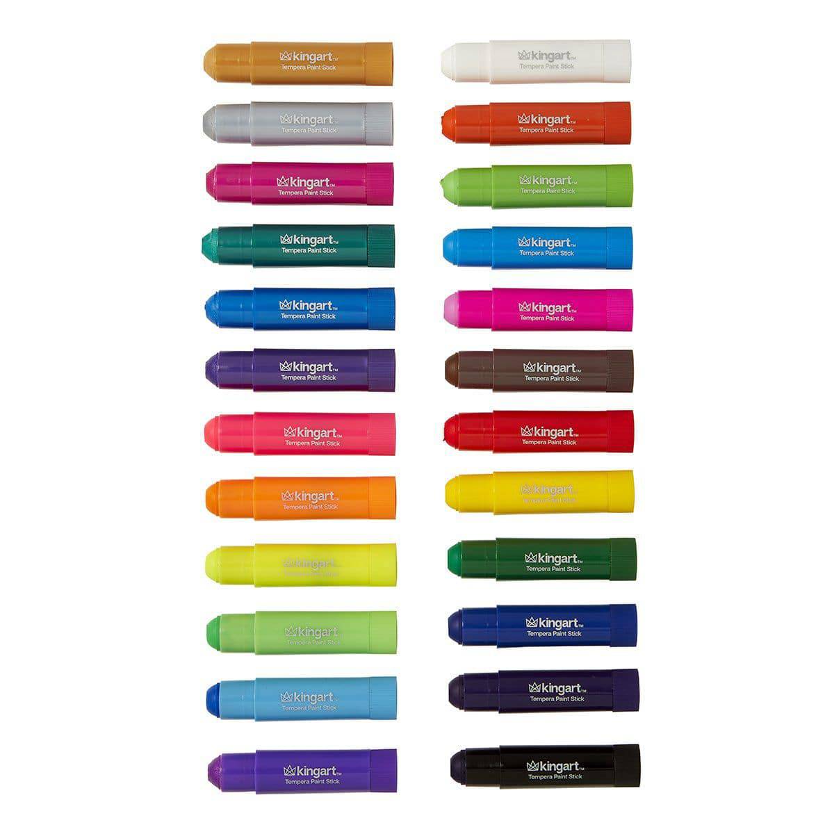 Tempera Paint Sticks, 24 Colors from KINGART