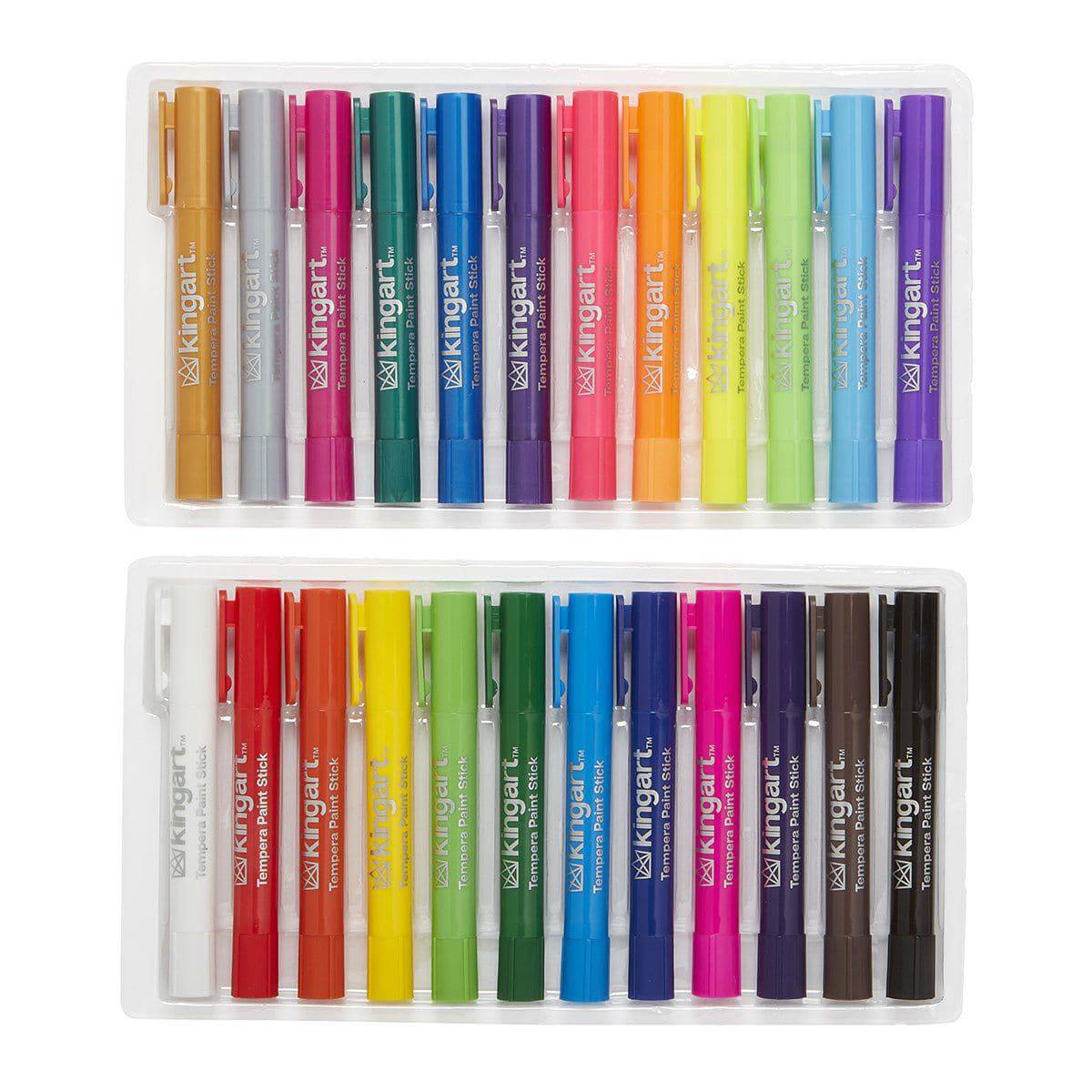Tempera Paint Thin Sticks, 24 Colors from KINGART