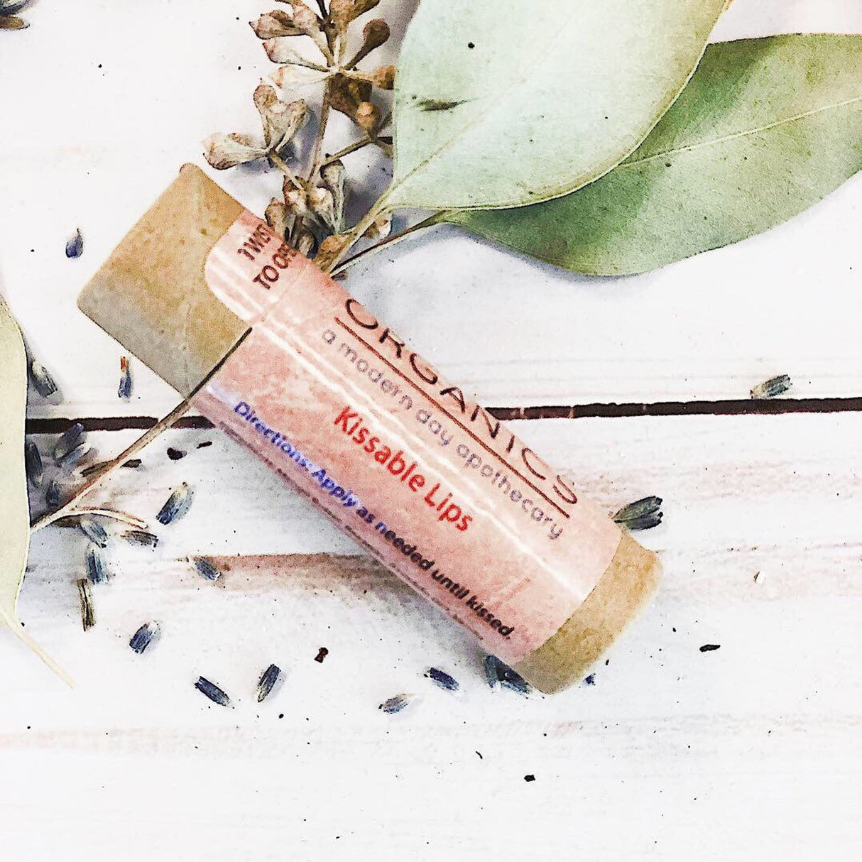 Kissable Lips / Chapstick Lip Balm / PAPERBOARD Tube from Butter Me Up Organics