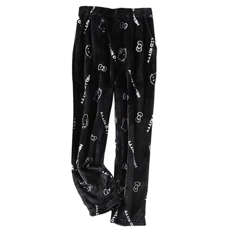 Cozy Kitty Flannel Pajamas - Cute Autumn Home Wear From Kawaii Stop