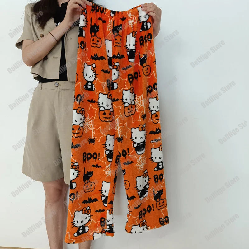 Cozy Kitty Flannel Pajamas - Cute Autumn Home Wear From Kawaii Stop