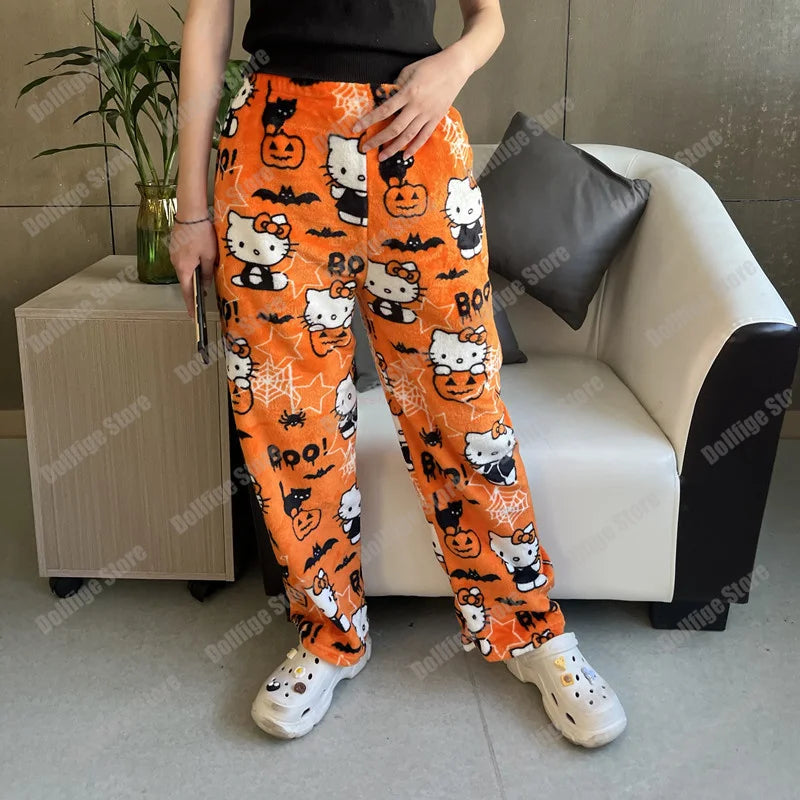 Cozy Kitty Flannel Pajamas - Cute Autumn Home Wear From Kawaii Stop