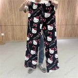 Cozy Kitty Flannel Pajamas - Cute Autumn Home Wear From Kawaii Stop