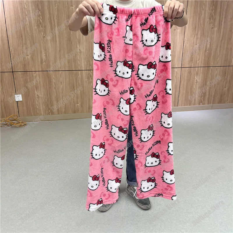 Cozy Kitty Flannel Pajamas - Cute Autumn Home Wear From Kawaii Stop