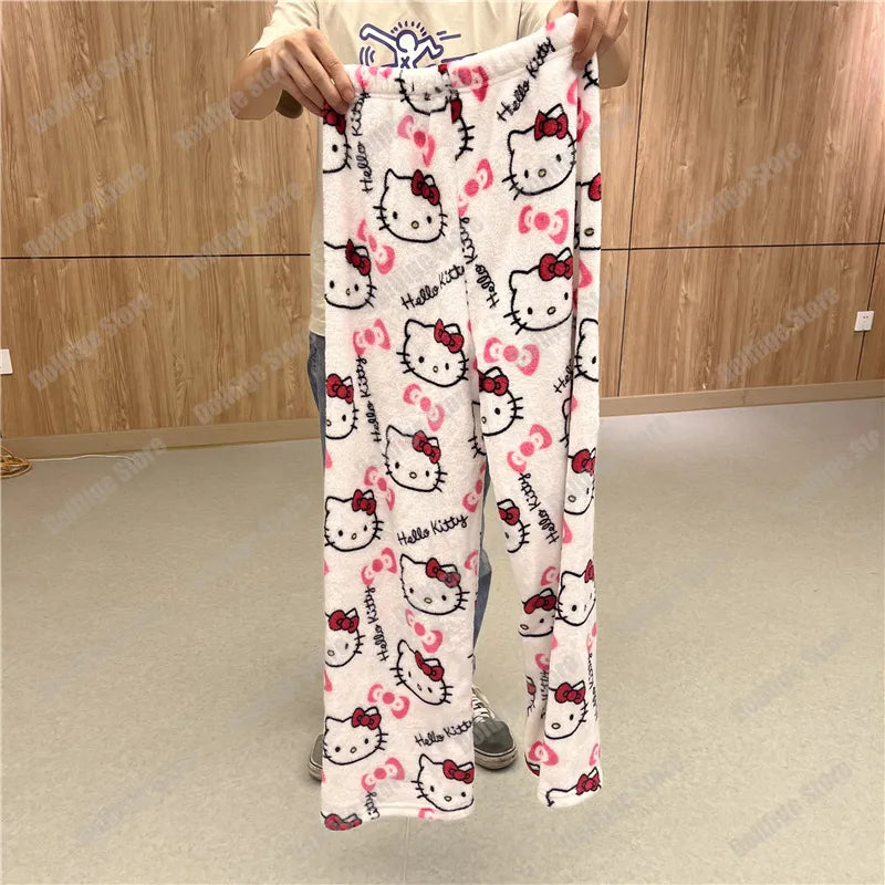 Cozy Kitty Flannel Pajamas - Cute Autumn Home Wear From Kawaii Stop