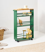 Slim Storage Cart (32" H)  - Steel - Forest Green from Yamazaki Home