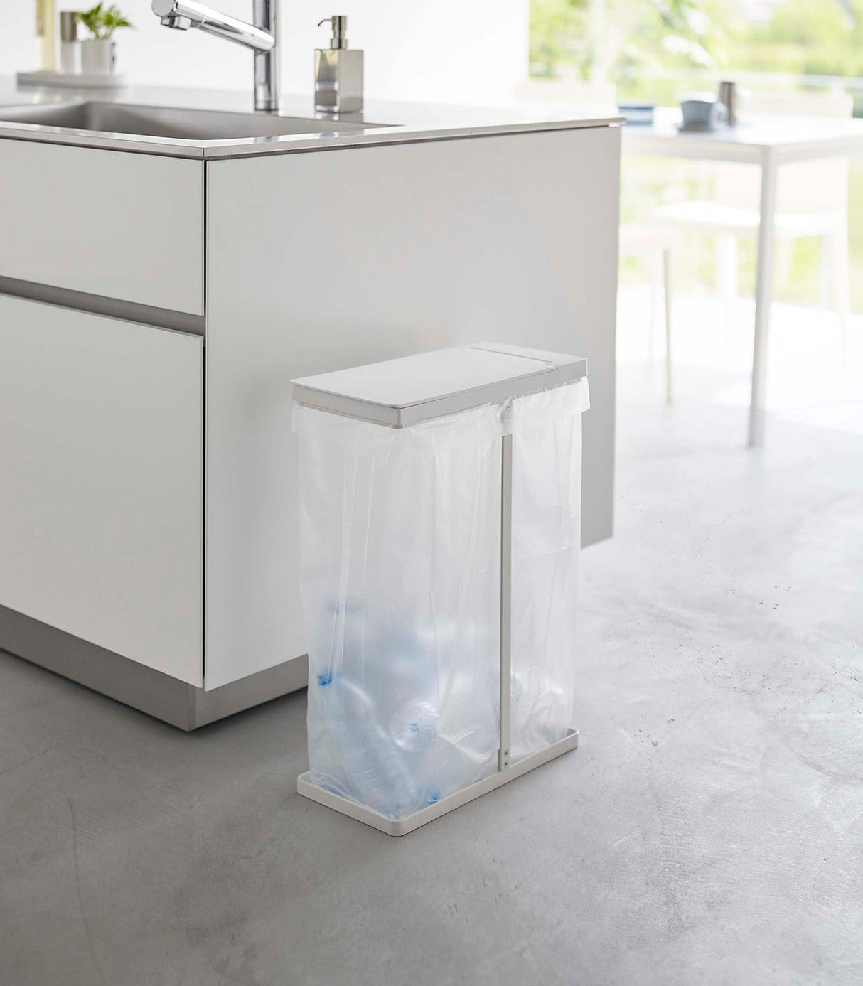 Lidded Garbage Bag Holder - Steel from Yamazaki Home