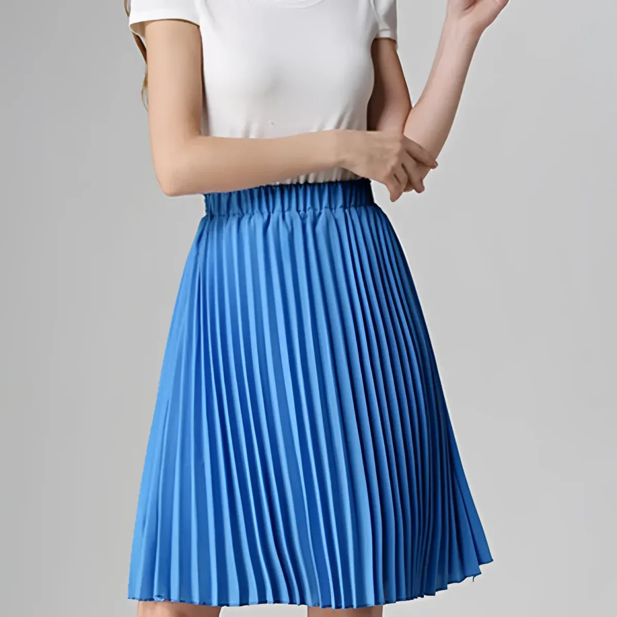 Knife-Pleated Chiffon Skirt from Kawaii Stop
