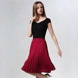 Knife-Pleated Chiffon Skirt from Kawaii Stop