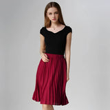 Knife-Pleated Chiffon Skirt from Kawaii Stop