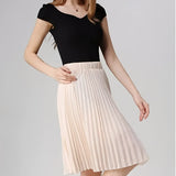 Knife-Pleated Chiffon Skirt from Kawaii Stop
