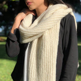 Chunky Snow Knit Alpaca Scarf from SLATE + SALT