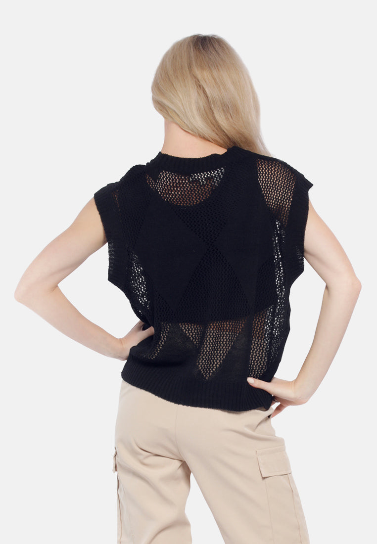 Knitted Sleeveless Top from London Rag International