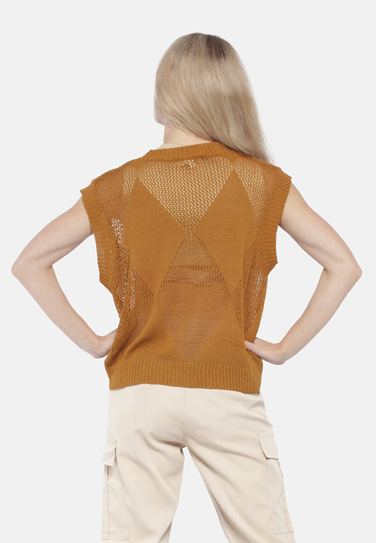 Knitted Sleeveless Top from London Rag International