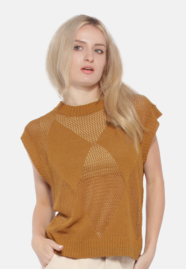 Knitted Sleeveless Top from London Rag International