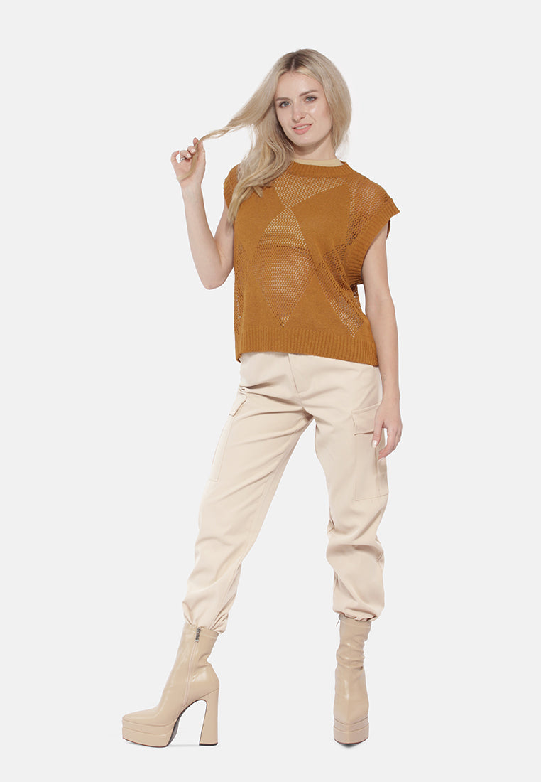 Knitted Sleeveless Top from London Rag International