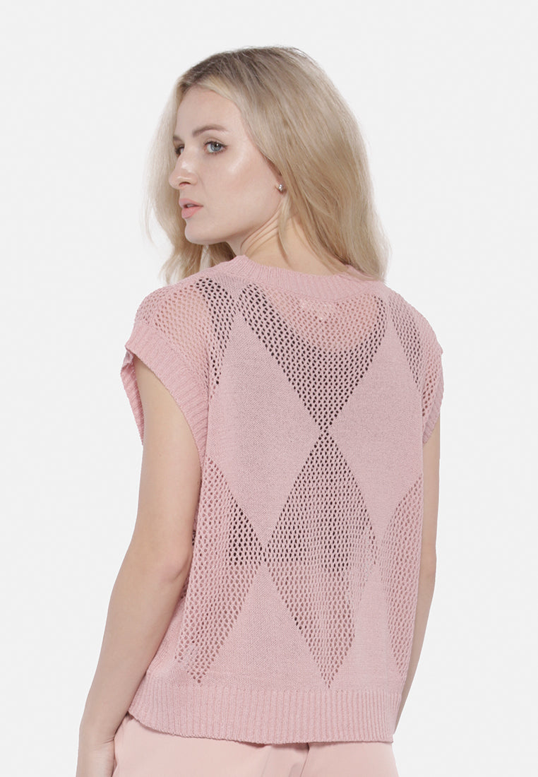 Knitted Sleeveless Top from London Rag International