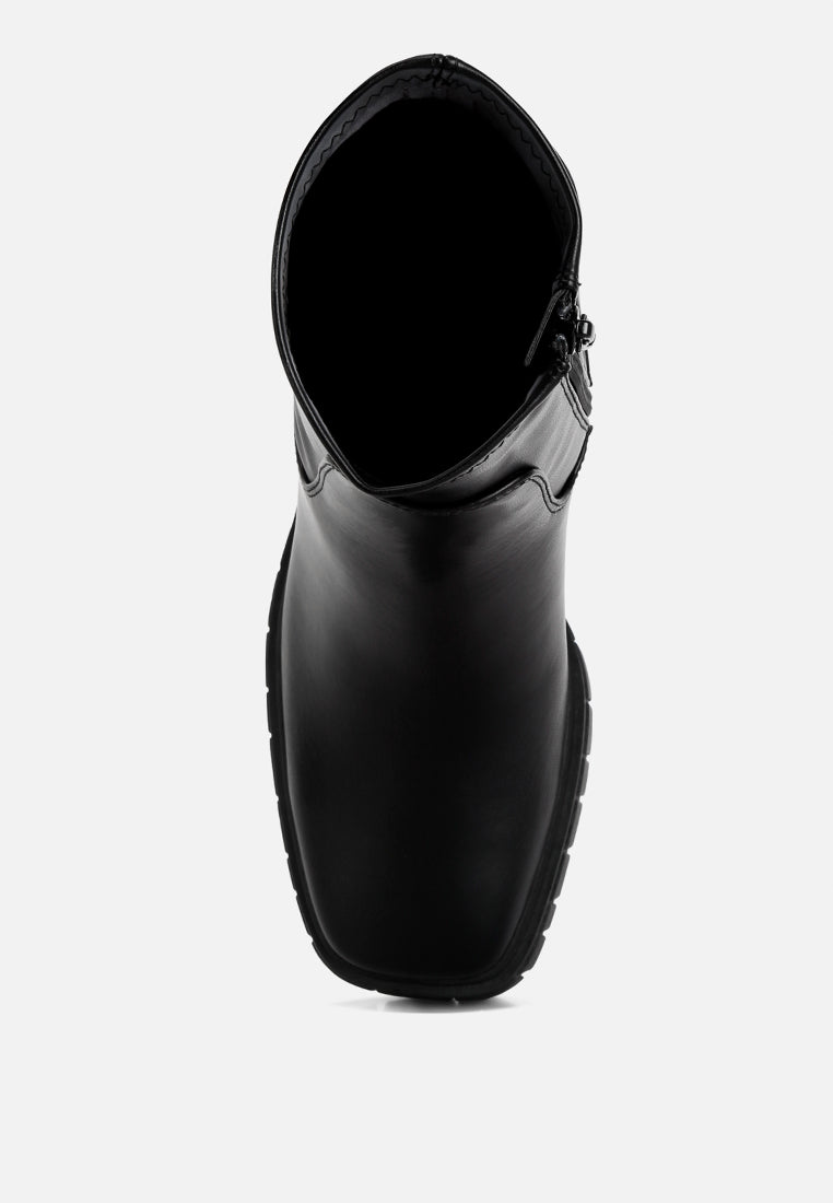 Kokum Faux Leather Platform Ankle Boots from London Rag International