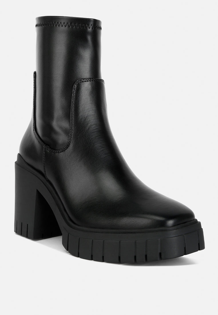 Kokum Faux Leather Platform Ankle Boots from London Rag International