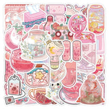 Korean INS Style Pink Cartoon Stickers - Cute DIY Graffiti Decals from Kawaii Stop