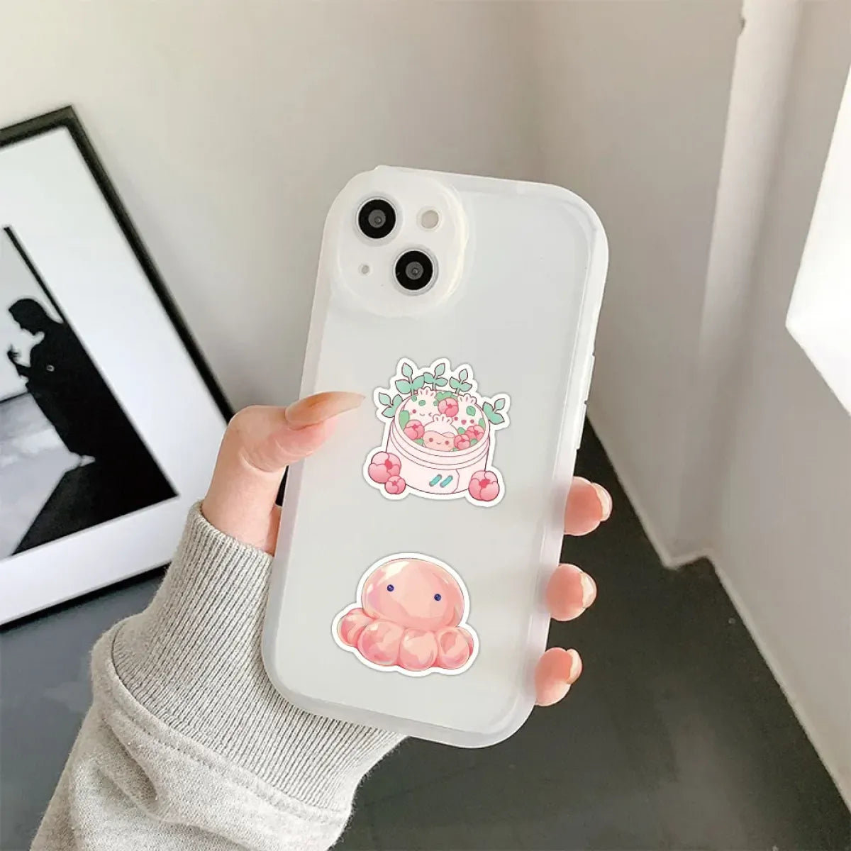 Korean INS Style Pink Cartoon Stickers - Cute DIY Graffiti Decals from Kawaii Stop