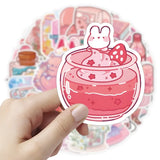 Korean INS Style Pink Cartoon Stickers - Cute DIY Graffiti Decals from Kawaii Stop