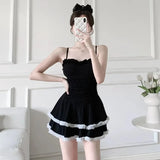 Ruffle One-Piece Swimsuit – Korean Sweet Mini Dress Swimwear from Kawaii Stop
