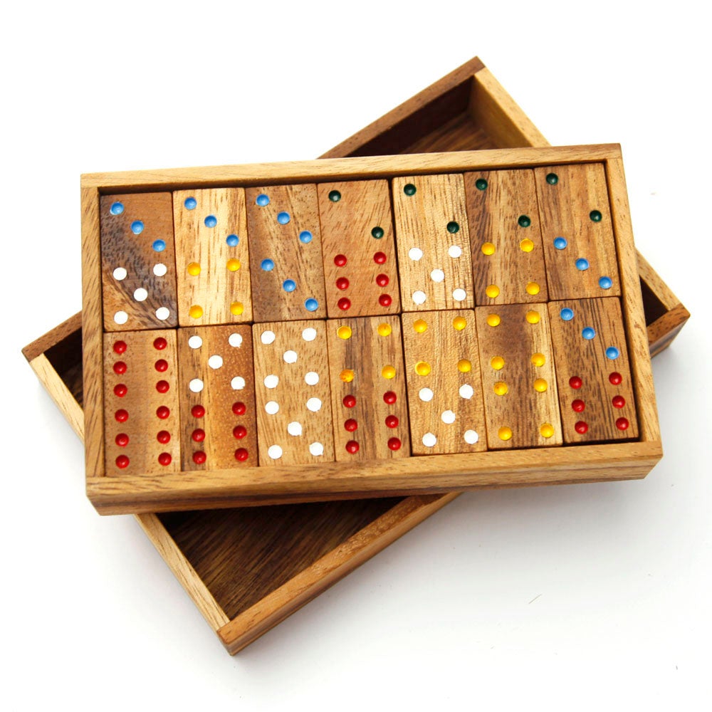 Double 6 Wooden Dominoes Set from Kubiya Games