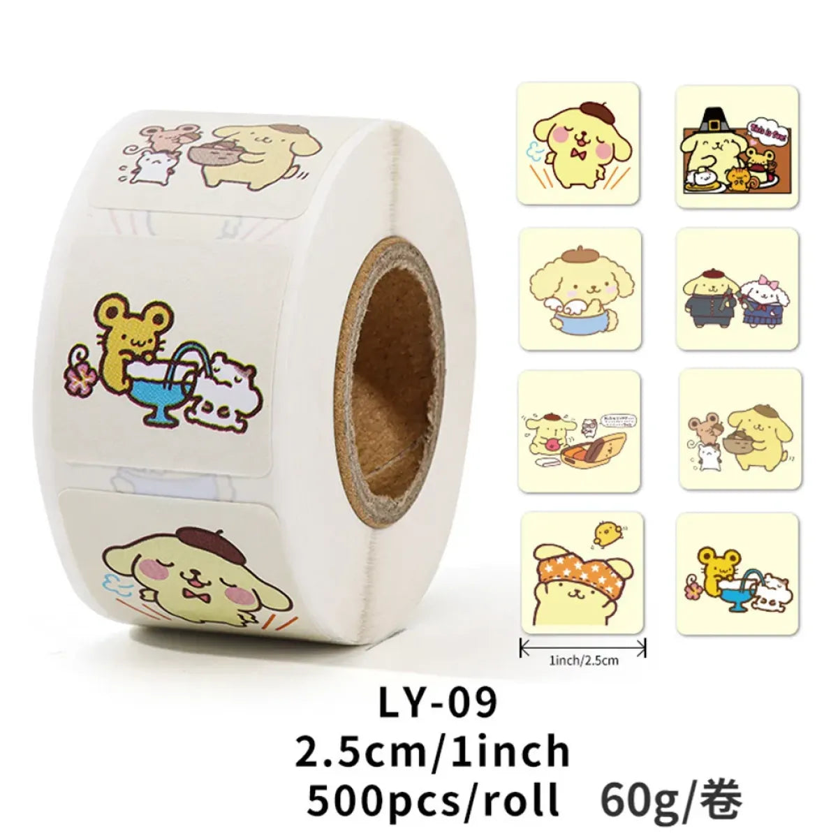 500PCS Cute Kuromi, Pochacco, My Melody Cartoon Stickers from Kawaii Stop