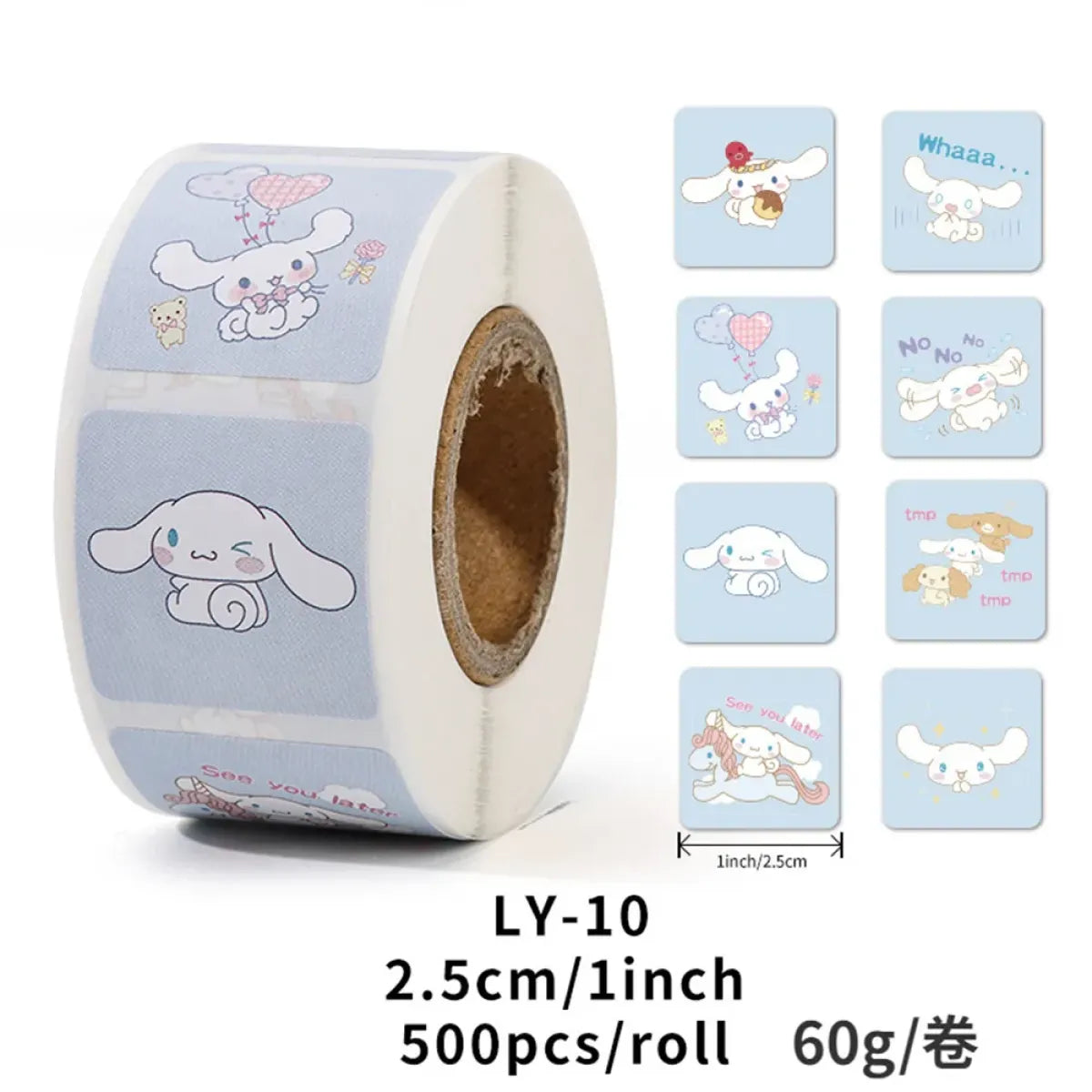 500PCS Cute Kuromi, Pochacco, My Melody Cartoon Stickers from Kawaii Stop