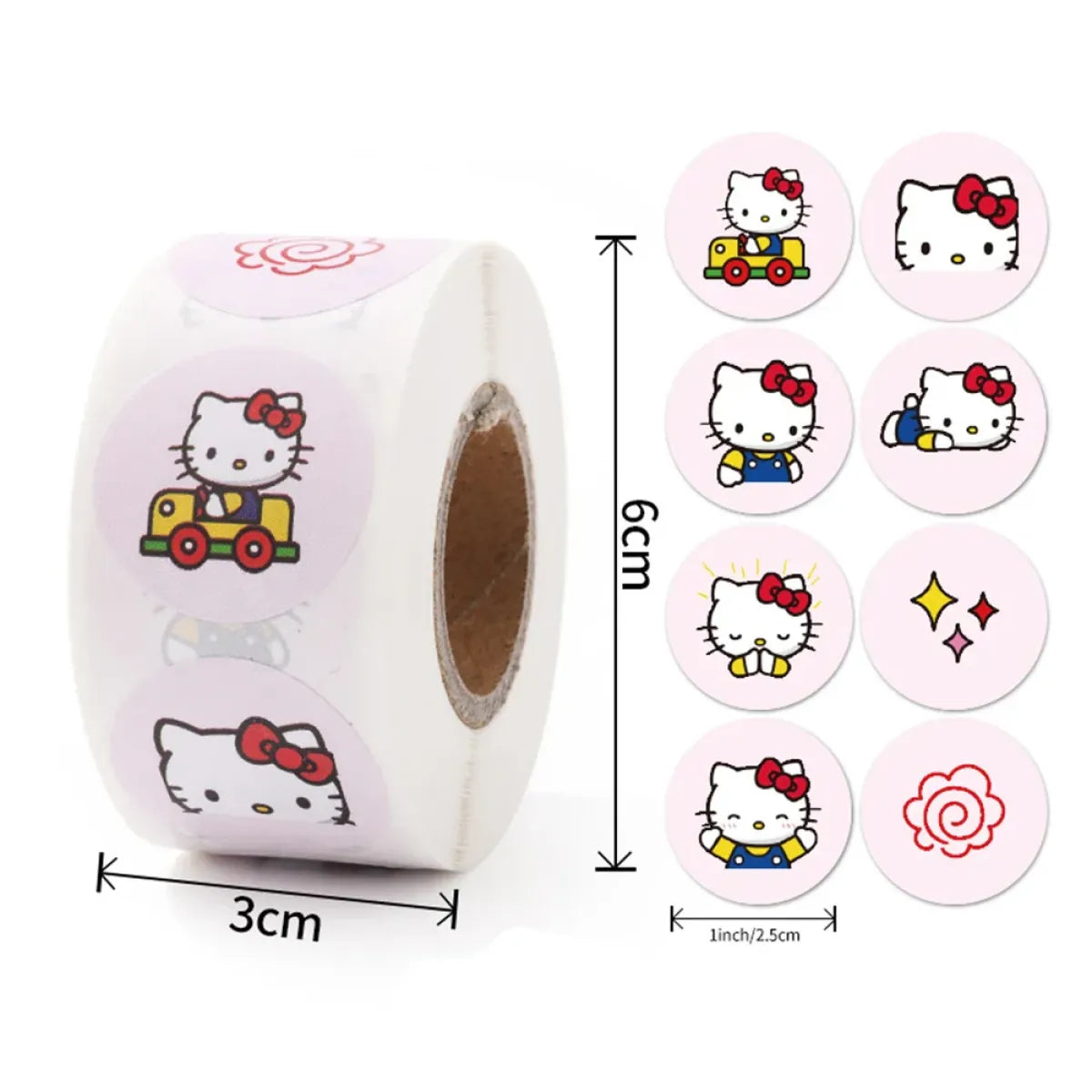 500PCS Cute Kuromi, Pochacco, My Melody Cartoon Stickers from Kawaii Stop