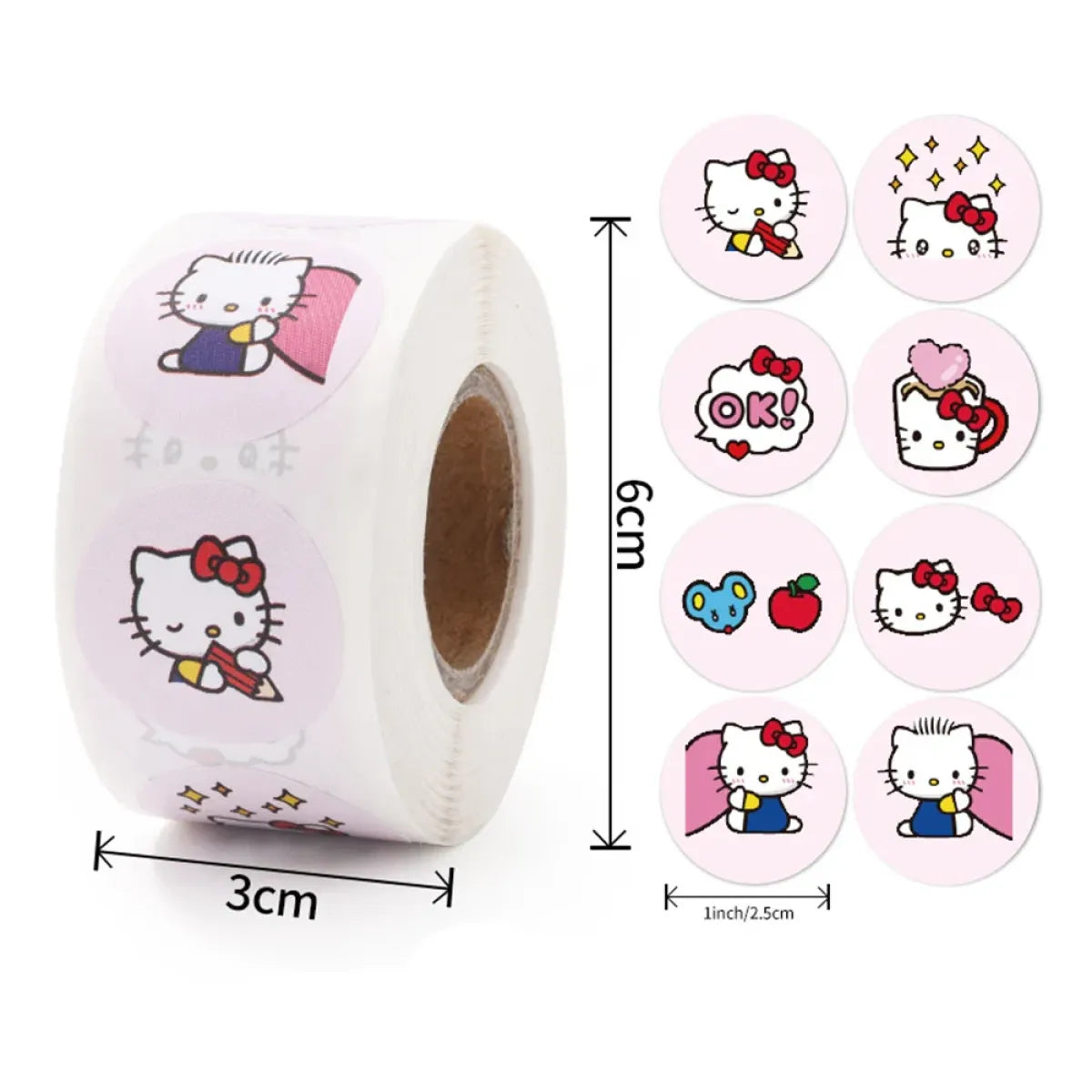 500PCS Cute Kuromi, Pochacco, My Melody Cartoon Stickers from Kawaii Stop