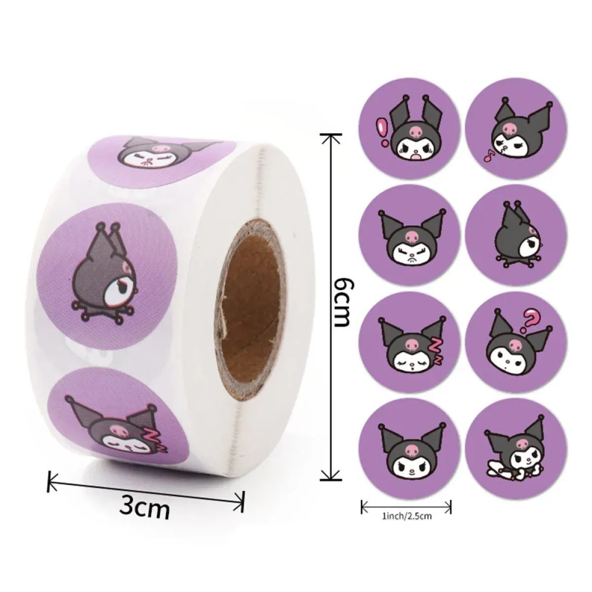 500PCS Cute Kuromi, Pochacco, My Melody Cartoon Stickers from Kawaii Stop