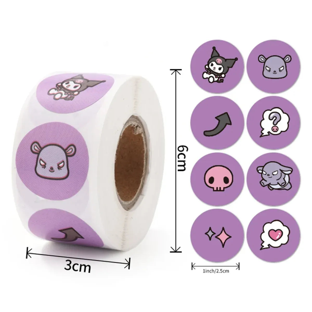 500PCS Cute Kuromi, Pochacco, My Melody Cartoon Stickers from Kawaii Stop
