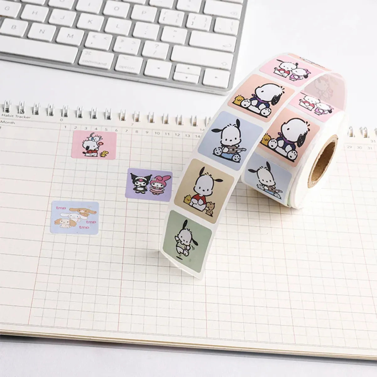 500PCS Cute Kuromi, Pochacco, My Melody Cartoon Stickers from Kawaii Stop