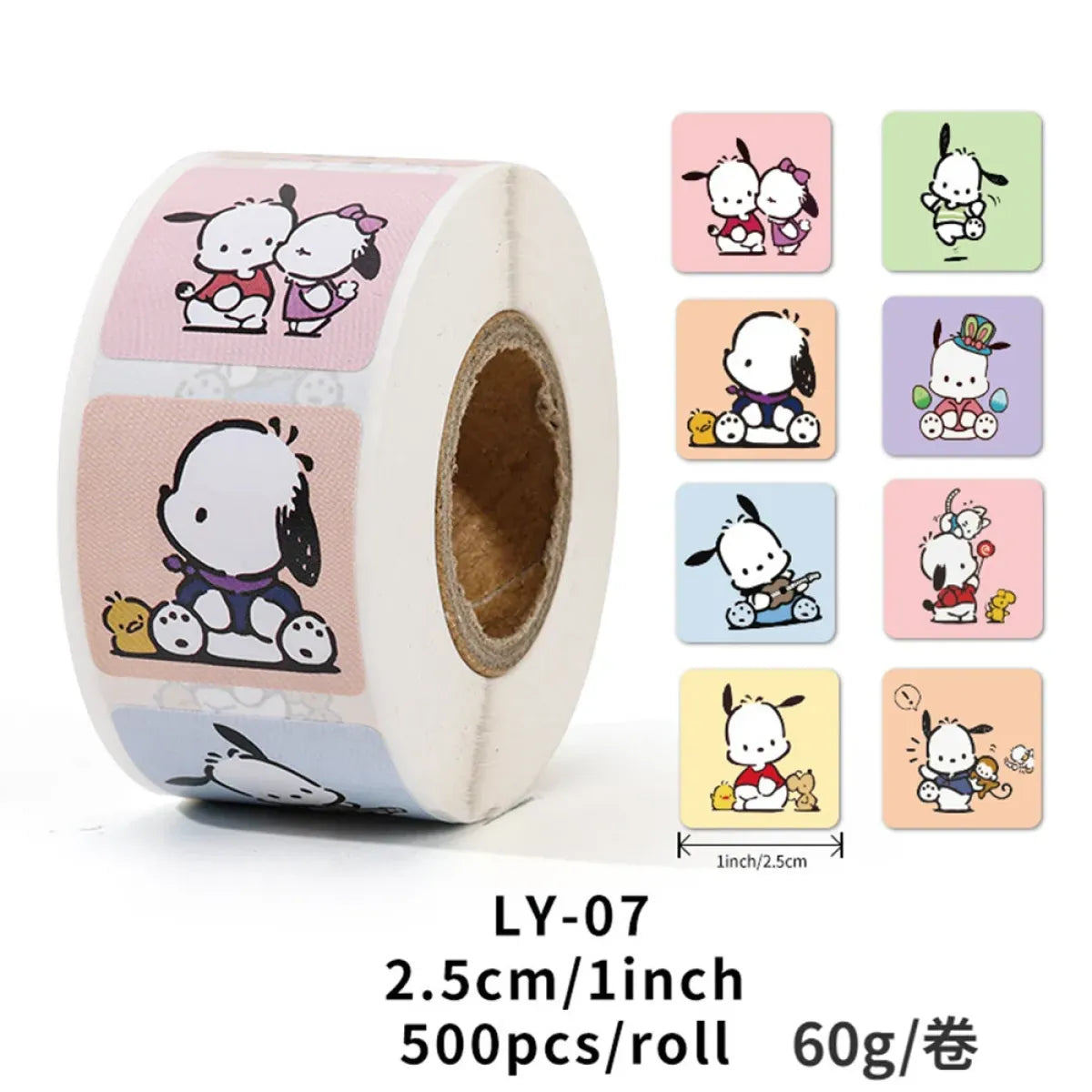 500PCS Cute Kuromi, Pochacco, My Melody Cartoon Stickers from Kawaii Stop