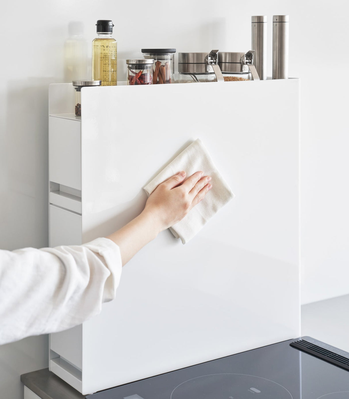 Two-Tier Sliding Drawer Seasoning Rack - Steel from Yamazaki Home