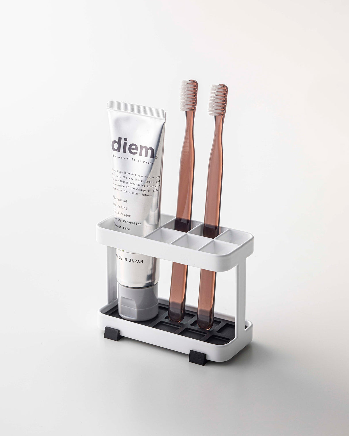 Toothbrush + Toothpaste Stand - Steel from Yamazaki Home