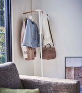 Corner Leaning Coat Hanger (63" H)  - Steel + Wood from Yamazaki Home