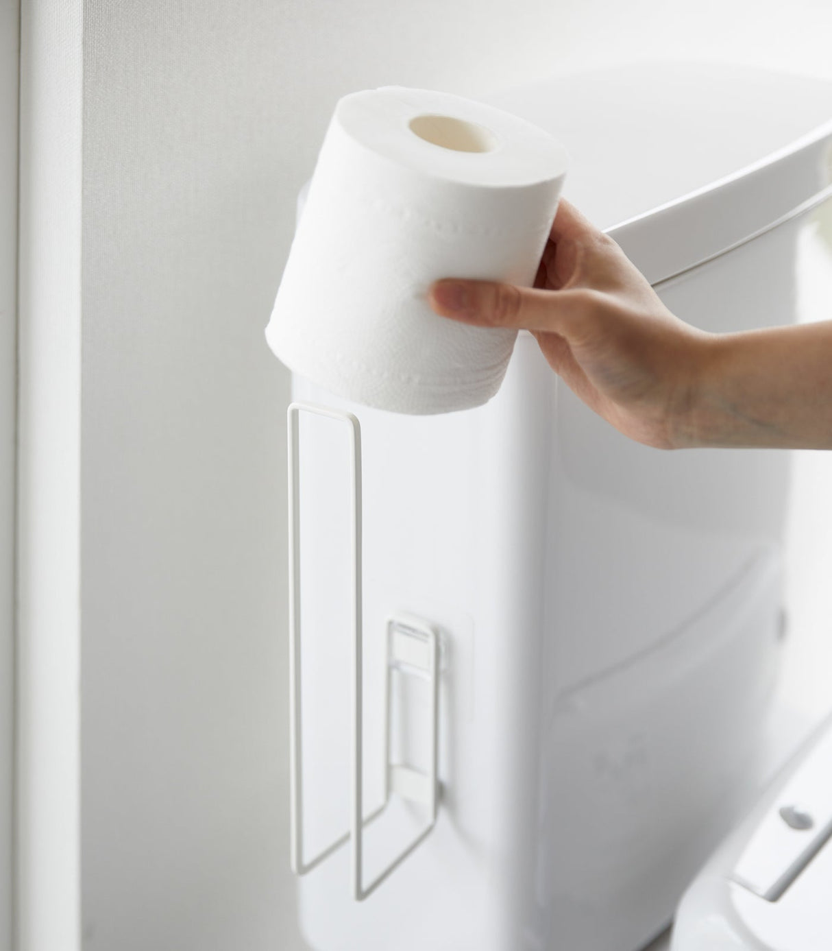 Traceless Adhesive Toilet Paper Holder - Steel from Yamazaki Home