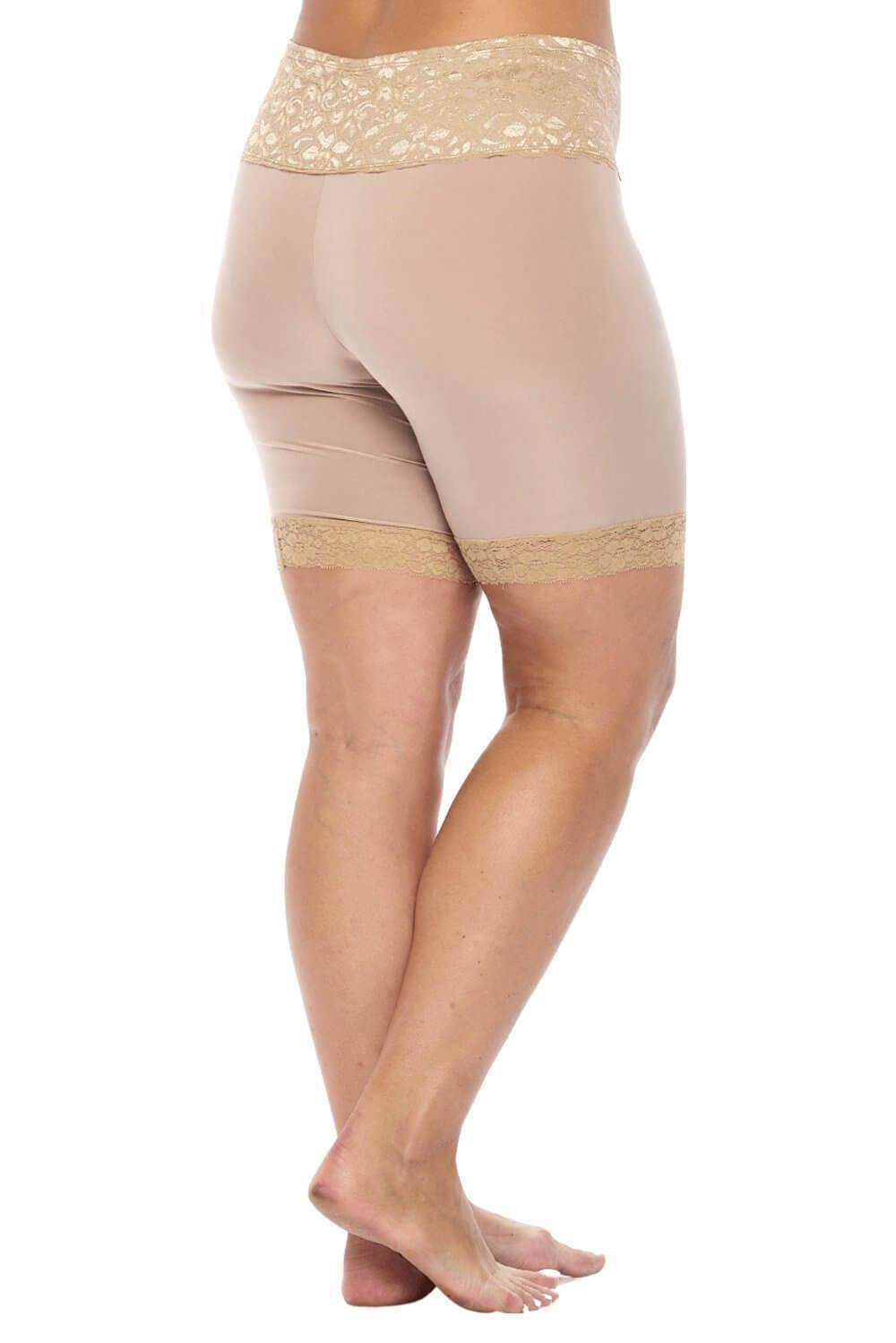 Signature Lace Shortlette Slipshort 9" | Beige From Undersummers