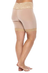 Signature Lace Shortlette Slipshort 9" | Beige From Undersummers