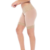 Signature Lace Shortlette Slipshort 9" | Beige From Undersummers