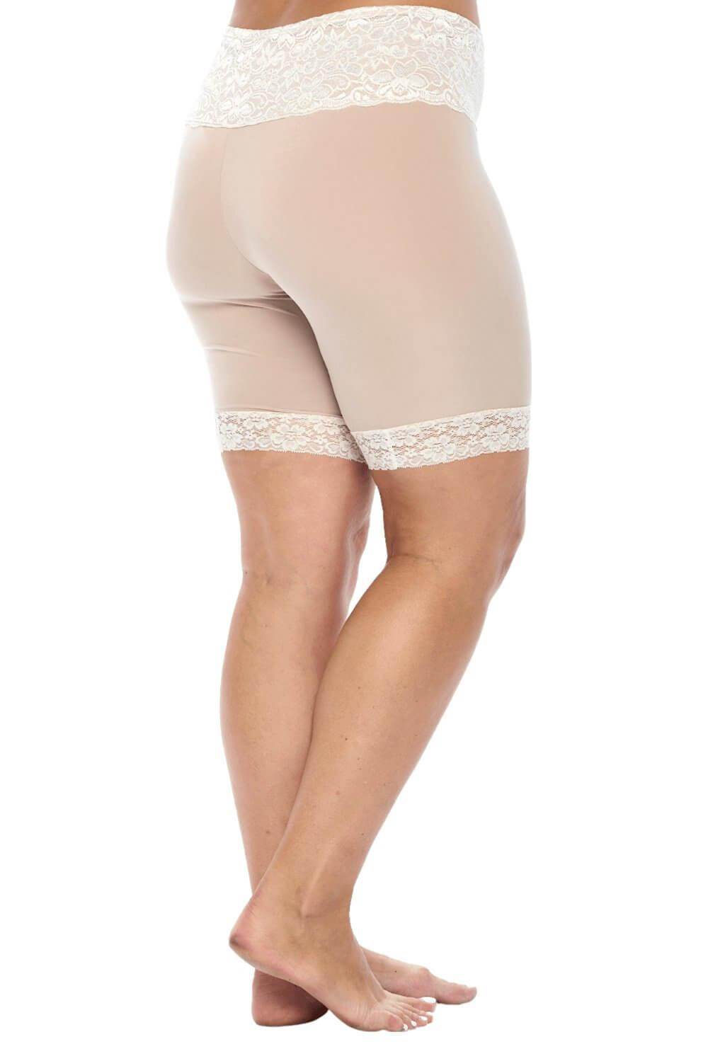 Signature Lace Shortlette Slipshort 9" | Ecru From Undersummers